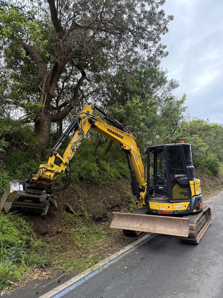 5 tonne Yanmar excavator with mulcher